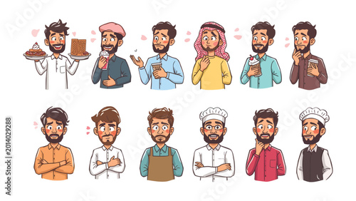 Tableau sur toile Diverse Expressions: A mosaic of faces depicting various emotions and moods