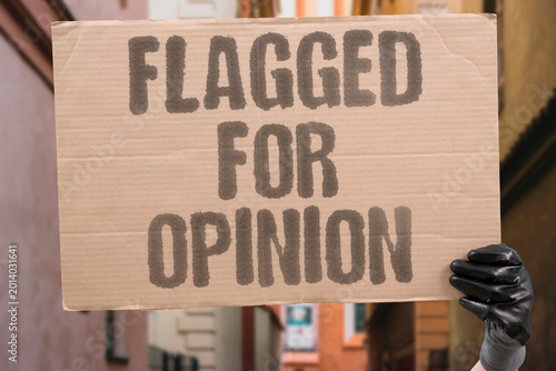 Quadro em tela "Flagged For Opinion" Online opinion posts are flagged and removed by automated moderation