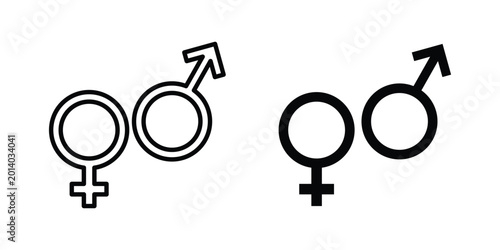 Cuadro en lienzo Gender symbol,s icon for ui design. Vector Eps10