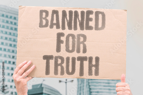 Canvas Print "Banned For Truth" Accurate public statements are increasingly restricted legally