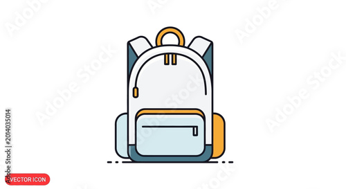Quadro su tela Modern backpack icon illustration isolated white background with vector design
