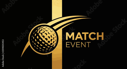Elegant Gold Golf Event Logo Design Suitable For Numerous Sporting Activities Branding Purposes