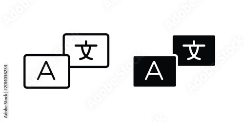 Foto Language icon for ui design. Vector Eps10