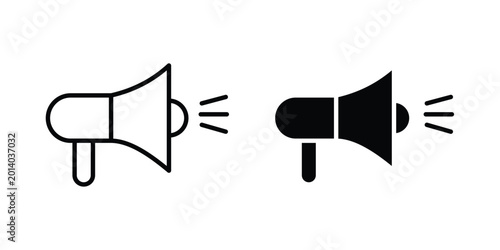 Schilderij op canvas Megaphone speaker icon for ui design. Vector Eps10