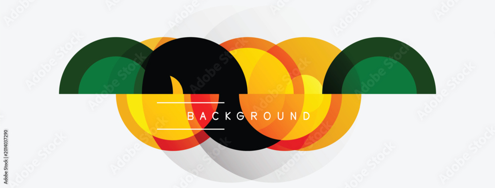 Obraz premium Abstract colorful shapes overlap, creating dynamic visual effect. Modern design element for backgrounds, presentations.