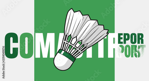 Graphic Illustration Depicting a Badminton Shuttlecock with 'Committee Report' Text
