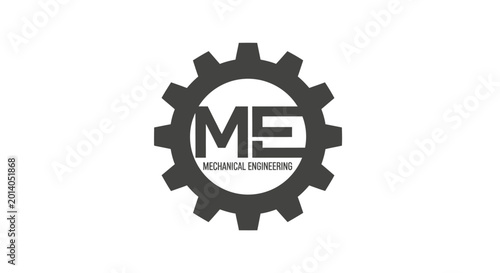 Mechanical Engineering Logo with Gear Symbol