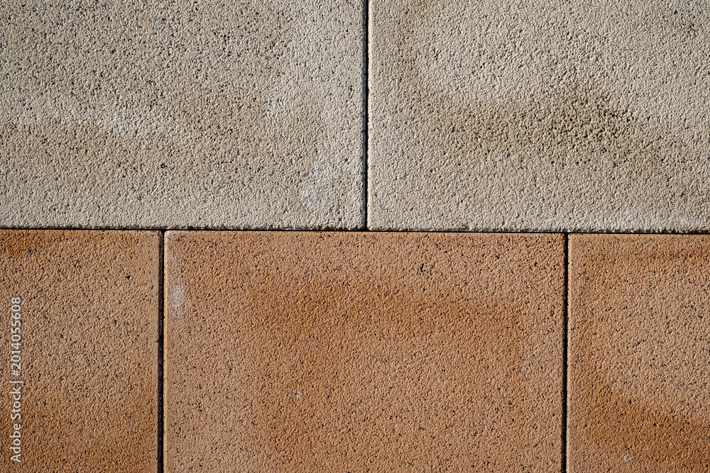 Fototapeta premium Stone wall brick texture background beige surface facade