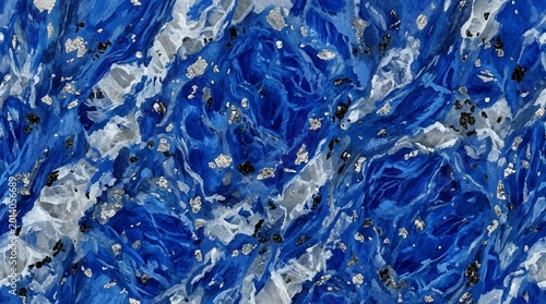 Electric blue granite with silver mica fleck - Texture for Commercial Use