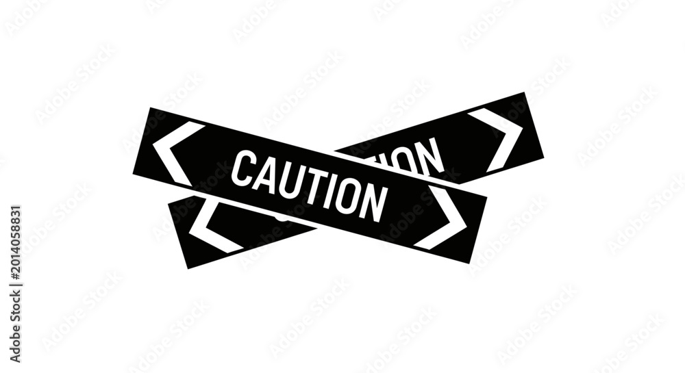 Obraz premium Caution warning sign label symbol.