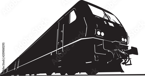 Black train, locomotive vector, transportation icon, rail vehicle