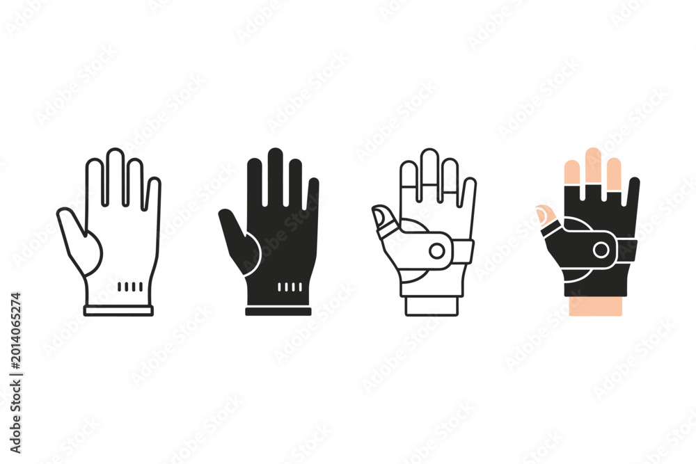 Obraz premium Glove Icons Collection