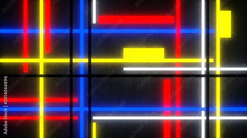 Obraz premium De stijl horizontal vertical colour bar - Illustration for Commercial Use