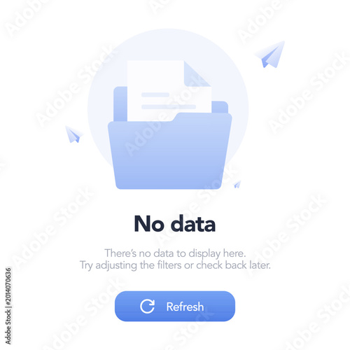 No data empty state UI. vector illustration
