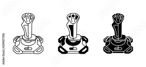 Tableau sur toile Retro Joystick Icons, Vintage Gaming Controller Vector Set, Classic Arcade Input