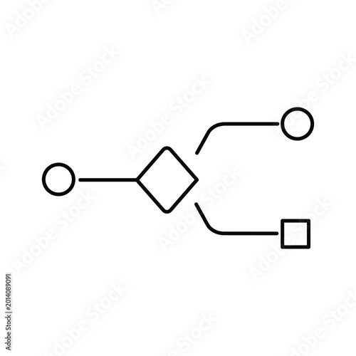 Split Flow Decision icon — Branch Routing Logic Symbol