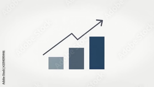 Business Growth Arrow And Graph Animation