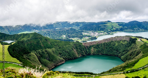 Boca do Inferno Viewpoint in Sao Miguel biggest island of Azores