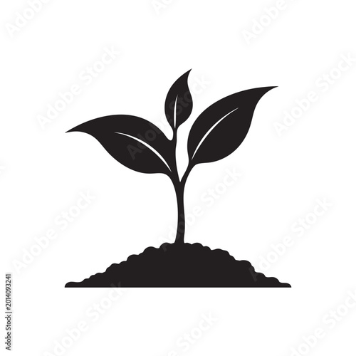 Tableau sur toile Seedling icon vector illustration.