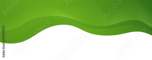 Abstract green wave background with elegant flowing lines. Vector illustration