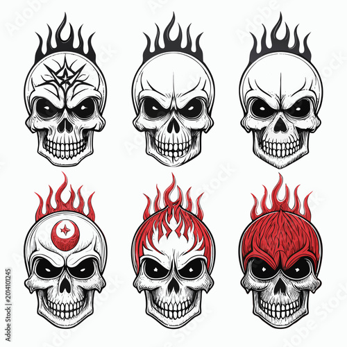 Foto Flaming Skull Warrior Pack