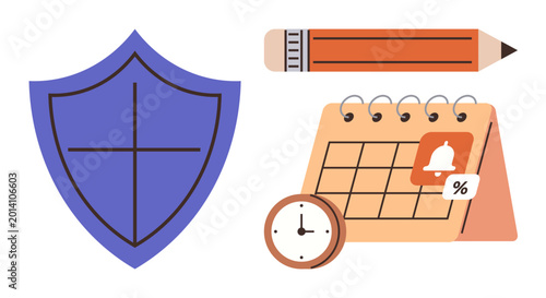 Bild auf Leinwand Time management, security, scheduling, organization, productivity, reminders
