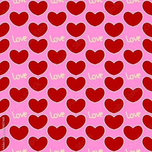 seamless background with hearts