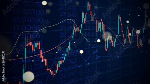 Fotografía Stock market financial chart showing uptrend data