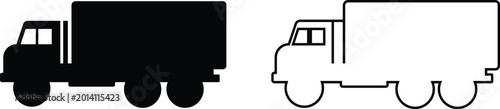 Fotografie Military vehicle truck tank armored car set collection icons, transport carrier