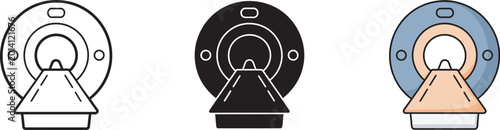 Φωτογραφία Medical MRI scanner vector illustration icon featuring hospital diagnostic equip