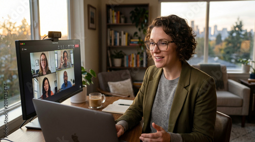 Diverse Coworkers Socializing During Coffee Break in Modern Office Kitchen