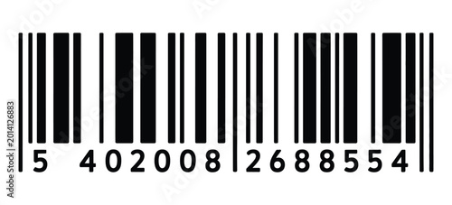 Canvas-taulu Barcode icon, for product labeling, retail scanning, inventory management, e-com
