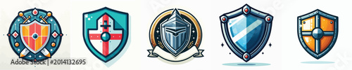 Canvas Print vector of knight shield