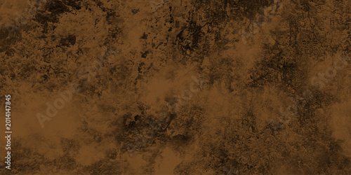 Schilderij op canvas Eerie black background with billowing brown smoke on black background