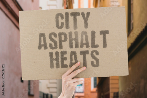 Konstfotografi "City Asphalt Heats" Road surfaces in cities absorb and retain heat well into evening