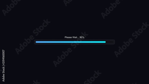 Animated Progress Bar Showing Loading Status for User Interface
