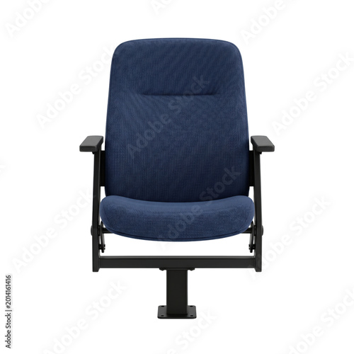 Konstfotografi Dark blue fabric auditorium chair isolated