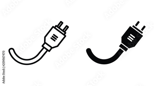 Quadro em tela Two electrical power plug adapters in different styles