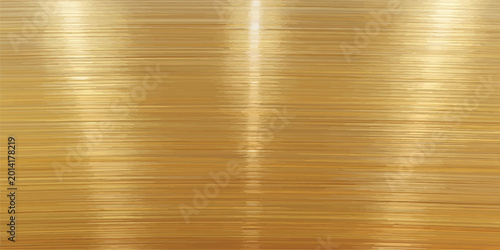 Tableau sur toile Brushed gold metal surface with light reflection gold texture lustrous metal