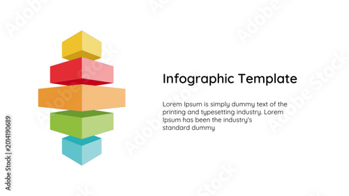 colorful blocks diagram infographic template