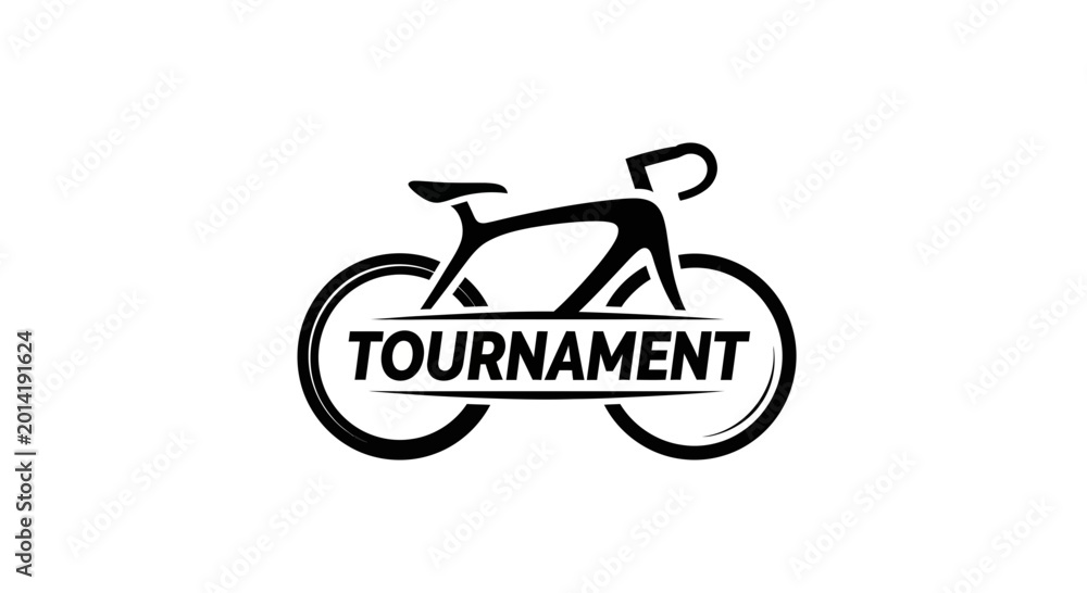 Obraz premium Minimalist Bicycle Tournament Logo For Cycling Competition And Sport Event Design