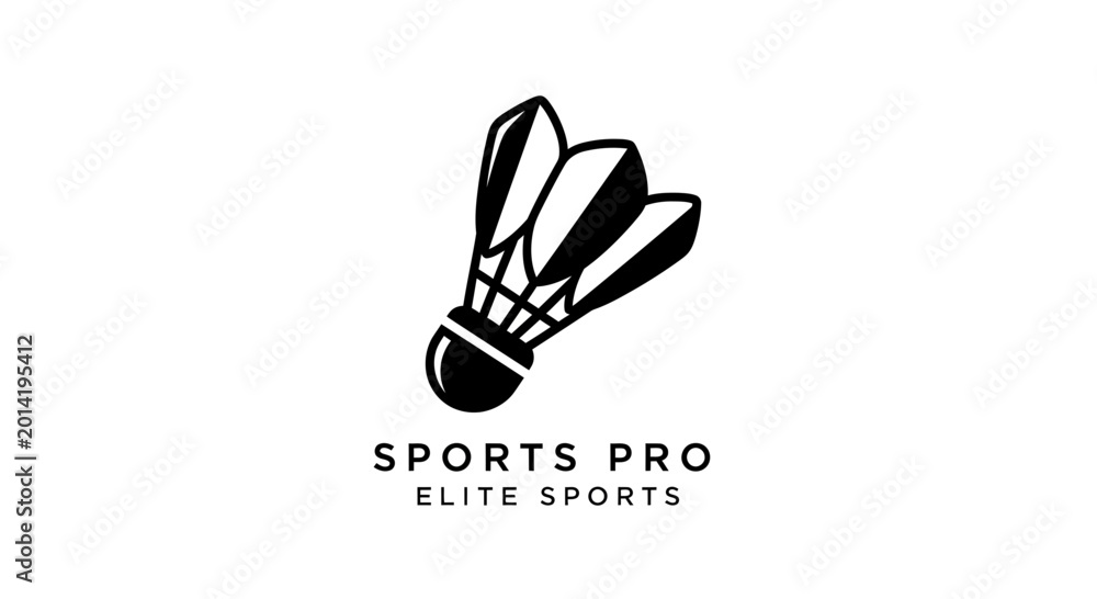 Obraz premium Minimalist Shuttlecock Icon Logo Design for Sports Clubs or Elite Athletic Events