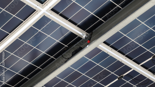 Fotografie Solar panel car park roof