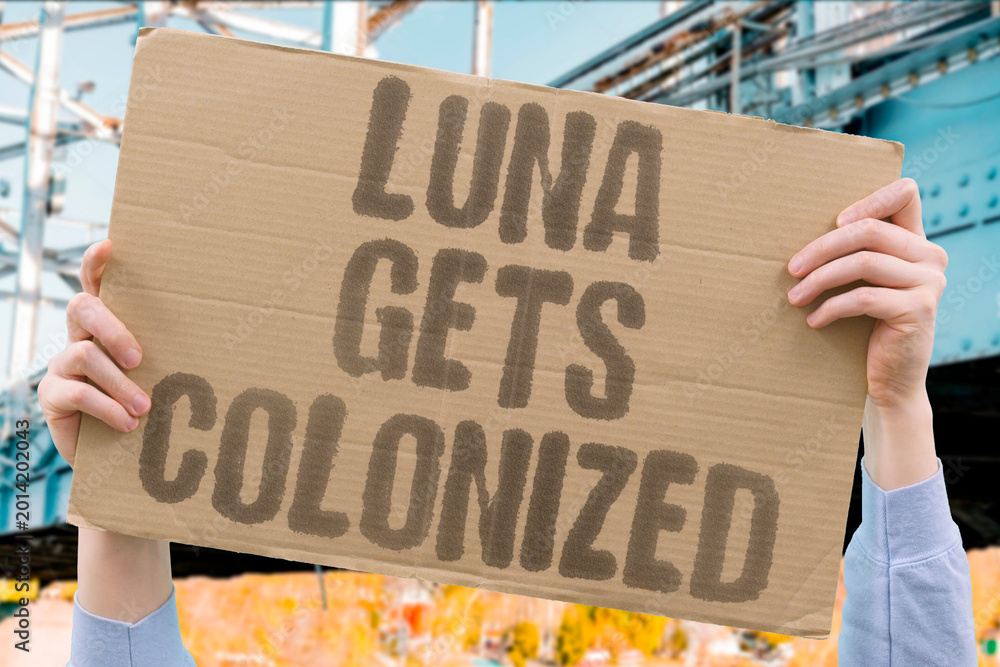 Obraz na plátně "Luna Gets Colonized" Lunar colonisation accelerates amid competing national programmes