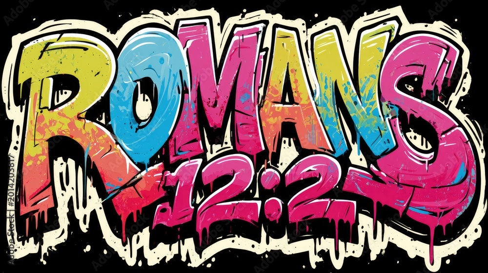 Fototapeta premium Bible Verse - Romans 12:2