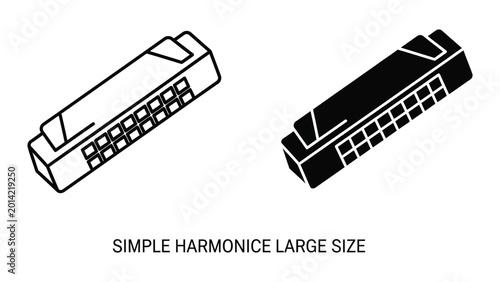 Fotografie Simple harmonica large size illustration