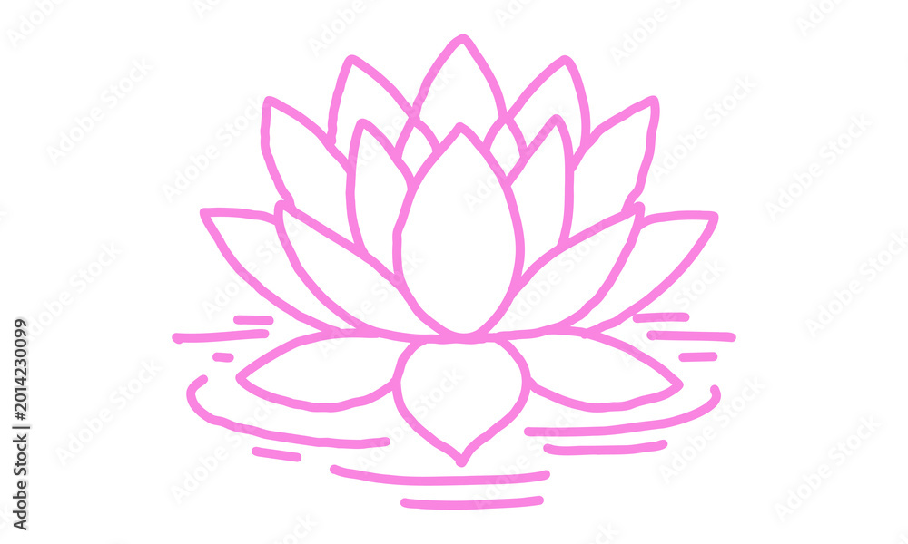 Fototapeta premium Abstract/illustration/decorative/flowers pack line art lotus