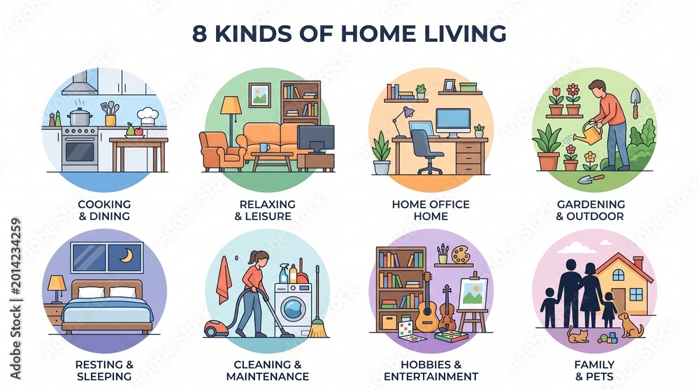 Fototapeta premium Icon Home Living Produk 