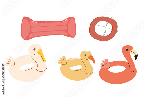 Fotografija Cartoon Inflatable pool float set