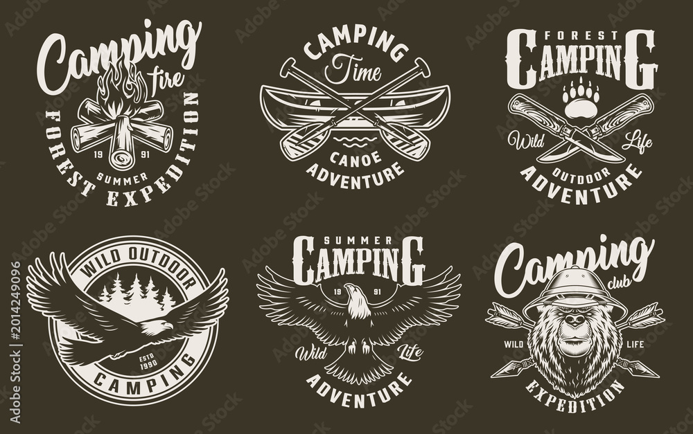 Fototapeta premium Camping fun in woods